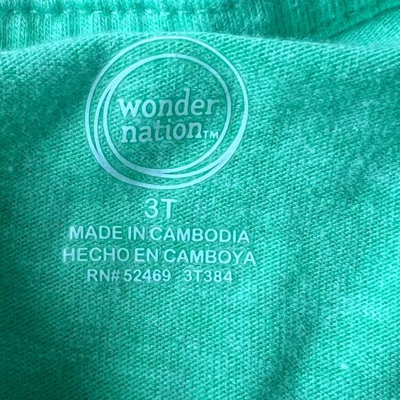 🍭6/&30 Wonder Nation Lucky Clover St. Patrick's Day Short Sleeve T Shirt - 3T - Picture 2 of 4